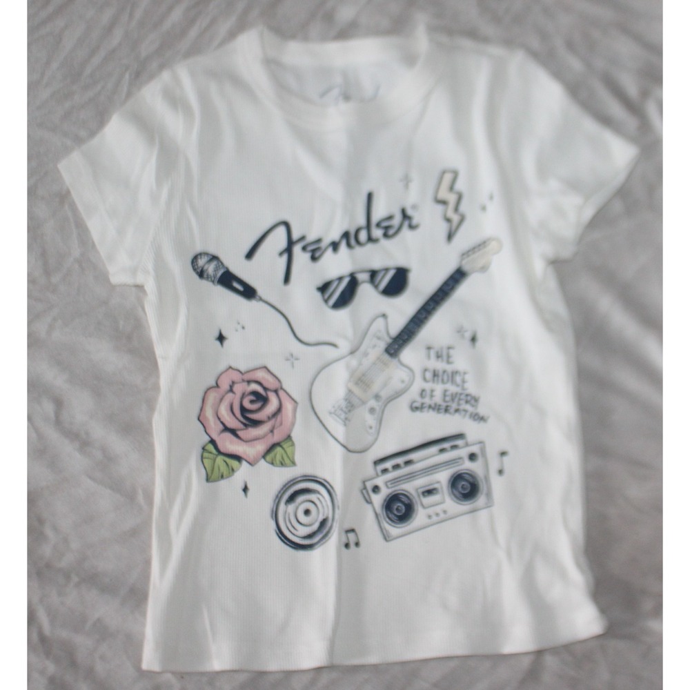 Fender Girls ribbed T Shirt size M 8